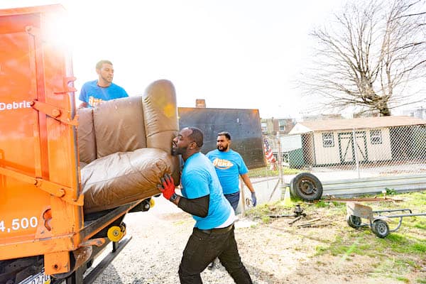 loading up old furniture