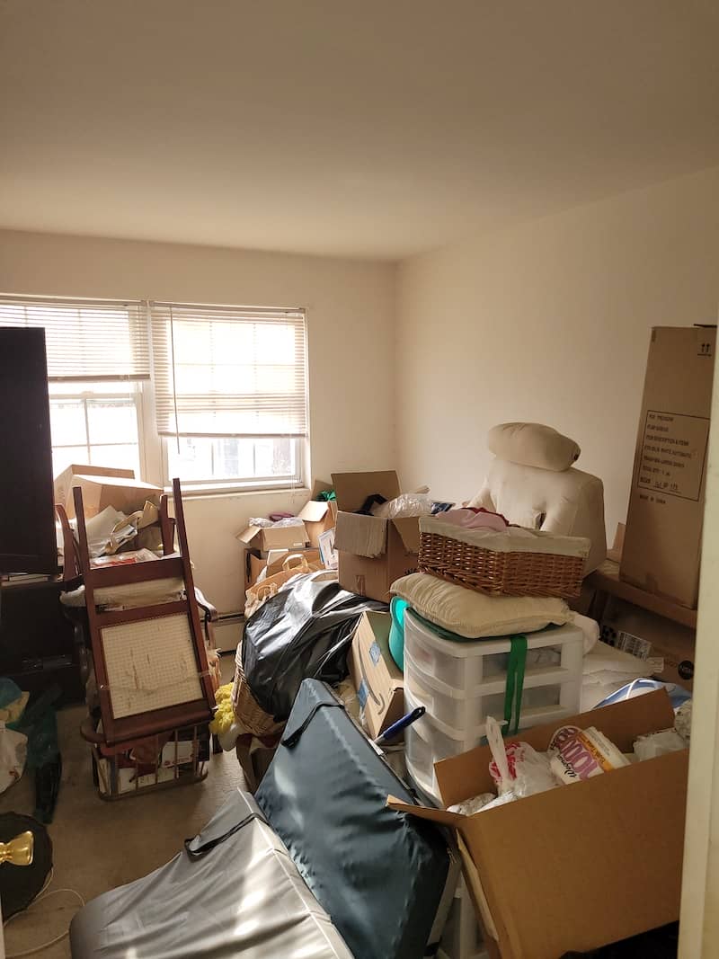 junk-removal-montgomery-county-pa cluttered apartment before junk removal in montgomery county pa