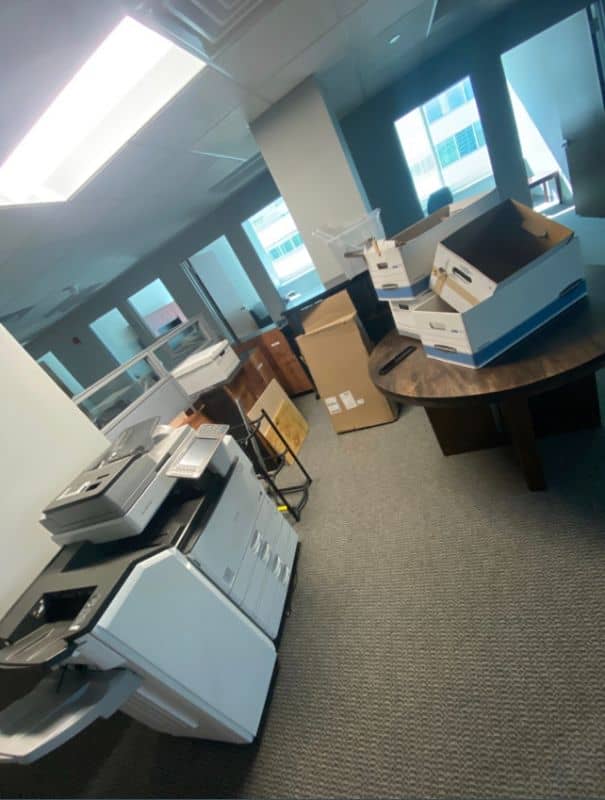 Office in high rise needing junk removal office clean out in Philadelphia