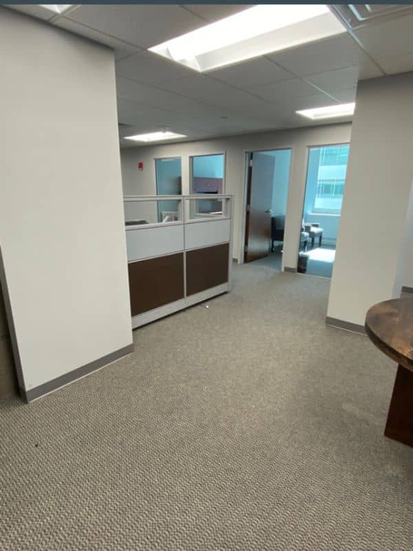 clean organized clutter free office with cubicle in high rise after Philadelphia office cleanout