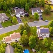 Aerial view of a Cookie Cutter Neighborhood Aerial view of a Cookie Cutter Neighborhood