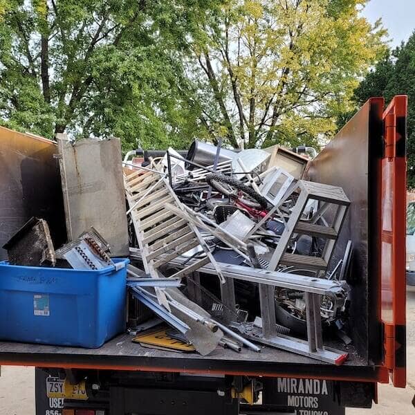 junk removal delaware county pa truck full from completed job